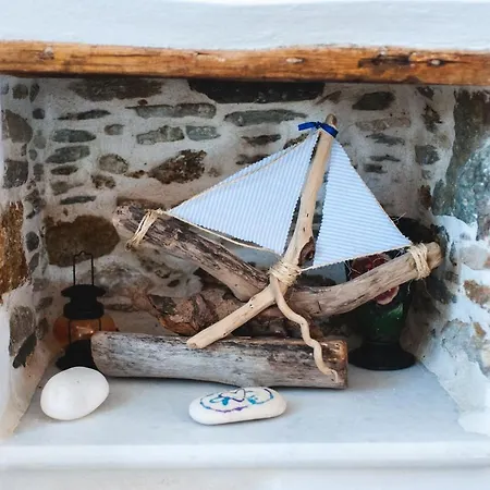 펜션 Blue & White: An Absolute Aegean Dream House 갈리니